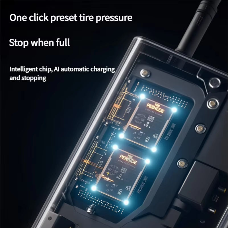 2025 Portable Wireless Electric Car Tyre Air Compressor Mini Cordless Inflatable Monitor Digital Power Bank Factory Consumers