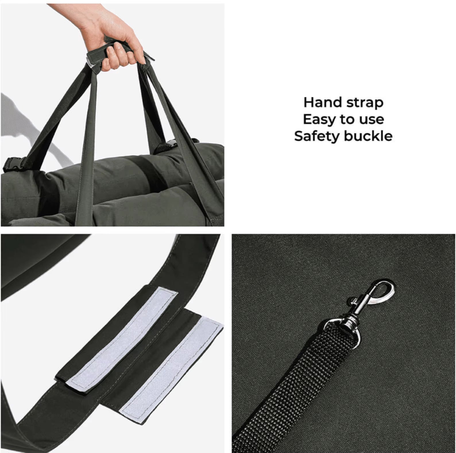 Portable Dog Car Seat Dog Travel Accessories Dual-Use Car Pet Bed Booster Seat with Handy Side Pocket for Small and Medium Dogs
