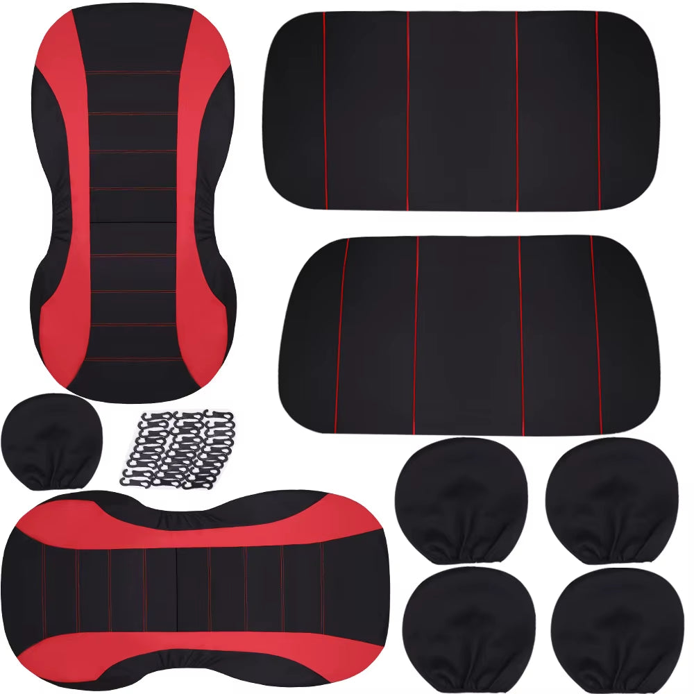 9Pcs Universal Car Seat Covers Auto Protect Covers Automotive Seat Covers