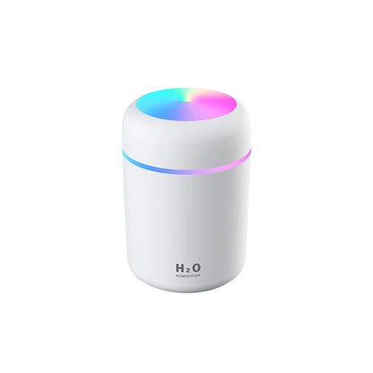 Portable Mini LED Light Cup Spray Humidifier 300Ml Spray Mist Double Wet Aroma Essential Oil Diffuser H2O Car Air Humidifiers