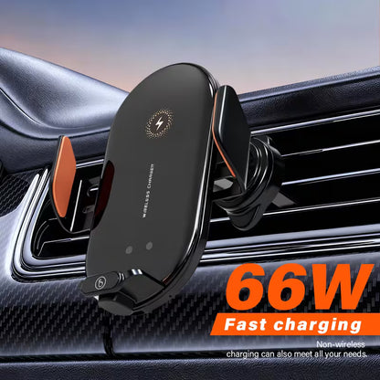 AutoLux™ GripCharge Pro – Auto-Clamp Car Mount with Fast Charging