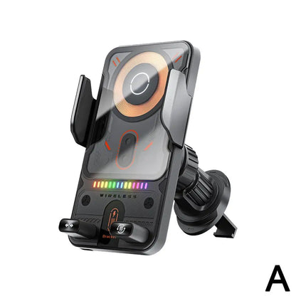Car Wireless Charger Magnetic Auto Car Holder Phone Mount for Samsung Infrared Induction 15W Fast Charging Station
