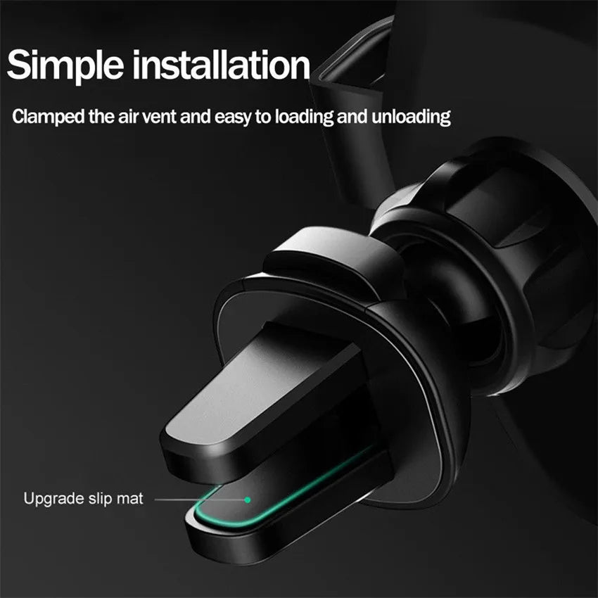 Wireless Fast Charger Car Mount Air Vent Mobile Phone Holder Charging Stand for Iphone 17 16 15 14 13 12 Pro Max Xiaomi Samsung