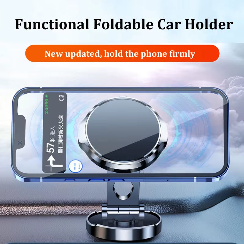Best Seller Magnetic Car Phone Holder 720 Degree Rotation Car GPS Support Foldable Vehicle Air Mount with 6 Strong Magnets