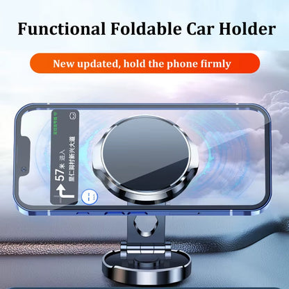 Best Seller Magnetic Car Phone Holder 720 Degree Rotation Car GPS Support Foldable Vehicle Air Mount with 6 Strong Magnets