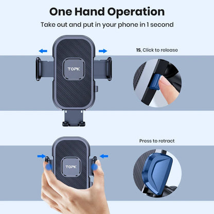 Ftvae Car Phone Holder Air Vent Car Mount [Big Phone & Thick Cases] Hands Free Cell Phone Automobile Clamp Cradles for All Phone