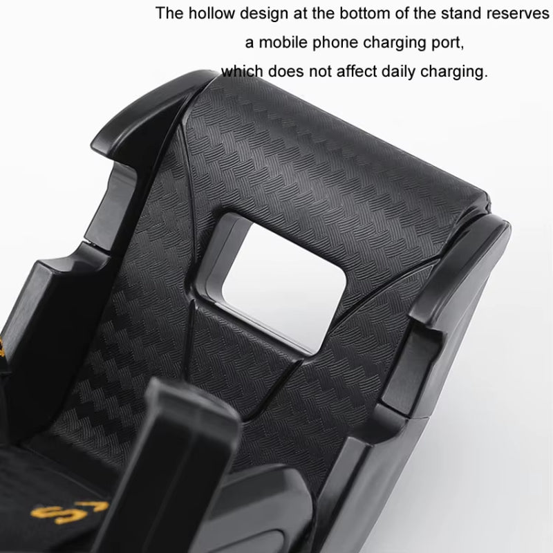 360 Degree Rotation Phone Holder Car Gravity Air Outlet Navigation Racing Seat with Belt Mobile Phone Holder