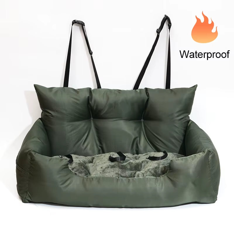 Luxury Dog Beds Waterproof Dog Car Seat Luxury Pet Car Seat Cat Beds Portable Travel Dog Car Backseat Pet Carrier Bag Pet Beds