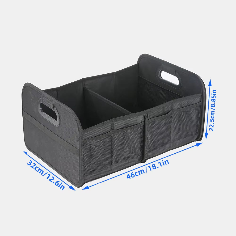 2026 Collapsible Car Trunk Organizer with Handle Durable Polyester, Waterproof Storage Solution for All Cars, Suvs, Mini-Vans