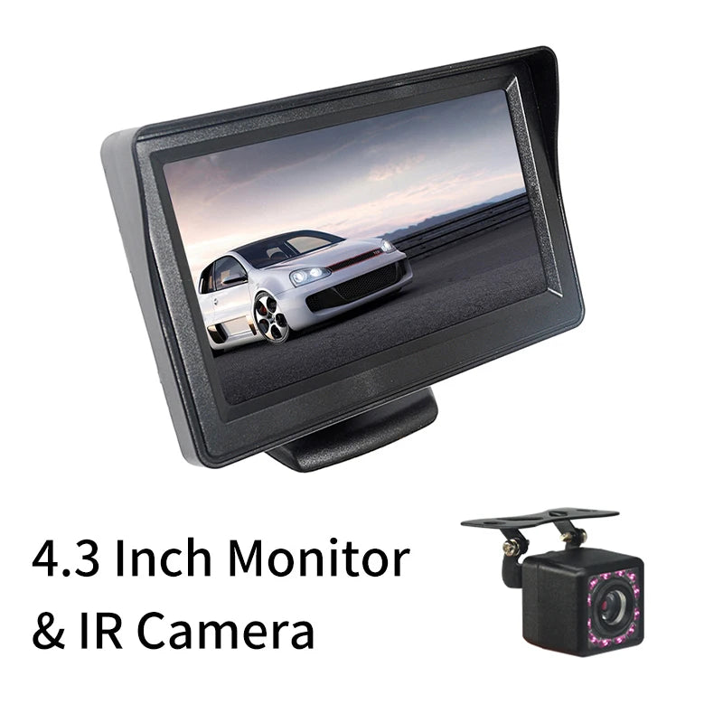 Car Monitor 4.3" Screen for Rear View Reverse Camera TFT LCD Display HD Digital Color 4.3 Inch PAL/NTSC