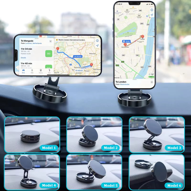 Best Seller Magnetic Car Phone Holder 720 Degree Rotation Car GPS Support Foldable Vehicle Air Mount with 6 Strong Magnets