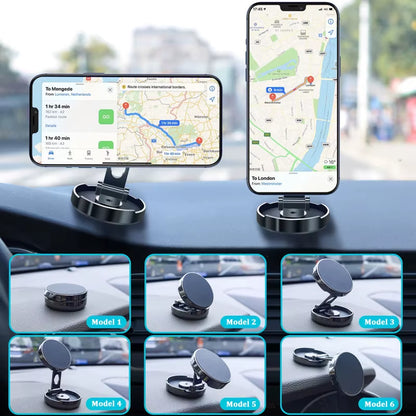 Best Seller Magnetic Car Phone Holder 720 Degree Rotation Car GPS Support Foldable Vehicle Air Mount with 6 Strong Magnets