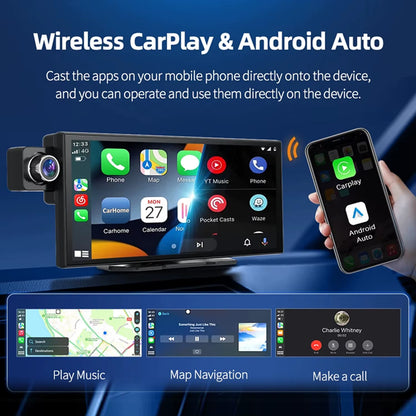 Universal Car Portable Touch Screen Monitor Android 14 GPS Navigator System Wireless Apple Carplay Android Auto Car Dvd Player