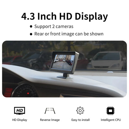 Car Monitor 4.3" Screen for Rear View Reverse Camera TFT LCD Display HD Digital Color 4.3 Inch PAL/NTSC