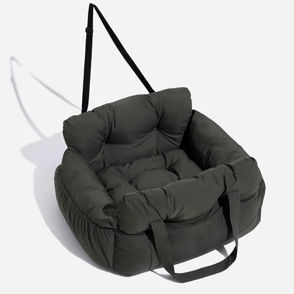 Portable Dog Car Seat Dog Travel Accessories Dual-Use Car Pet Bed Booster Seat with Handy Side Pocket for Small and Medium Dogs