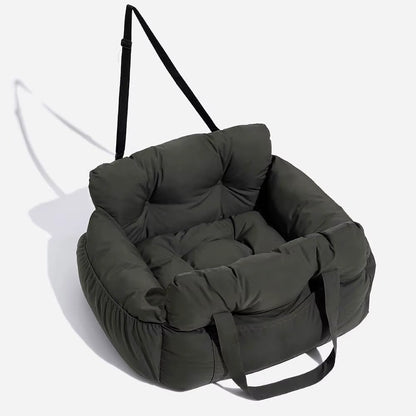 Portable Dog Car Seat Dog Travel Accessories Dual-Use Car Pet Bed Booster Seat with Handy Side Pocket for Small and Medium Dogs