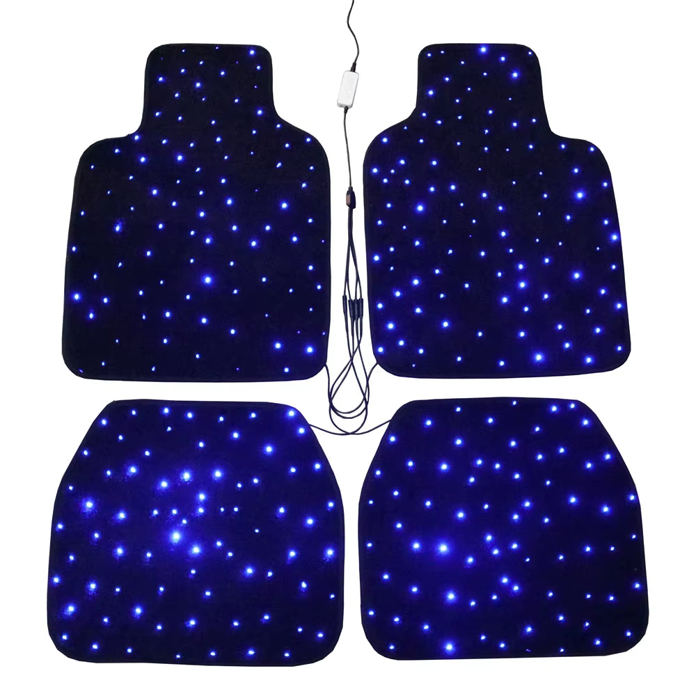 Waterproof Fiber Optic Star Light Car LED Rugs Twinkle Starlight Car Mats with APP Remote Control Light Effect