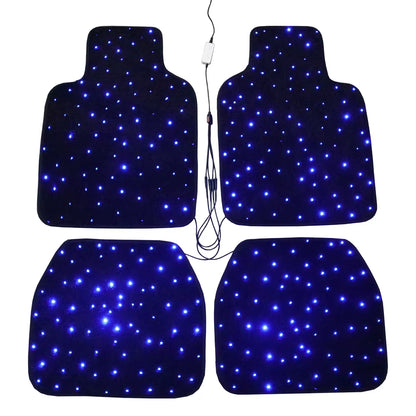 Waterproof Fiber Optic Star Light Car LED Rugs Twinkle Starlight Car Mats with APP Remote Control Light Effect