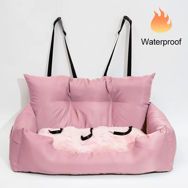 Luxury Dog Beds Waterproof Dog Car Seat Luxury Pet Car Seat Cat Beds Portable Travel Dog Car Backseat Pet Carrier Bag Pet Beds