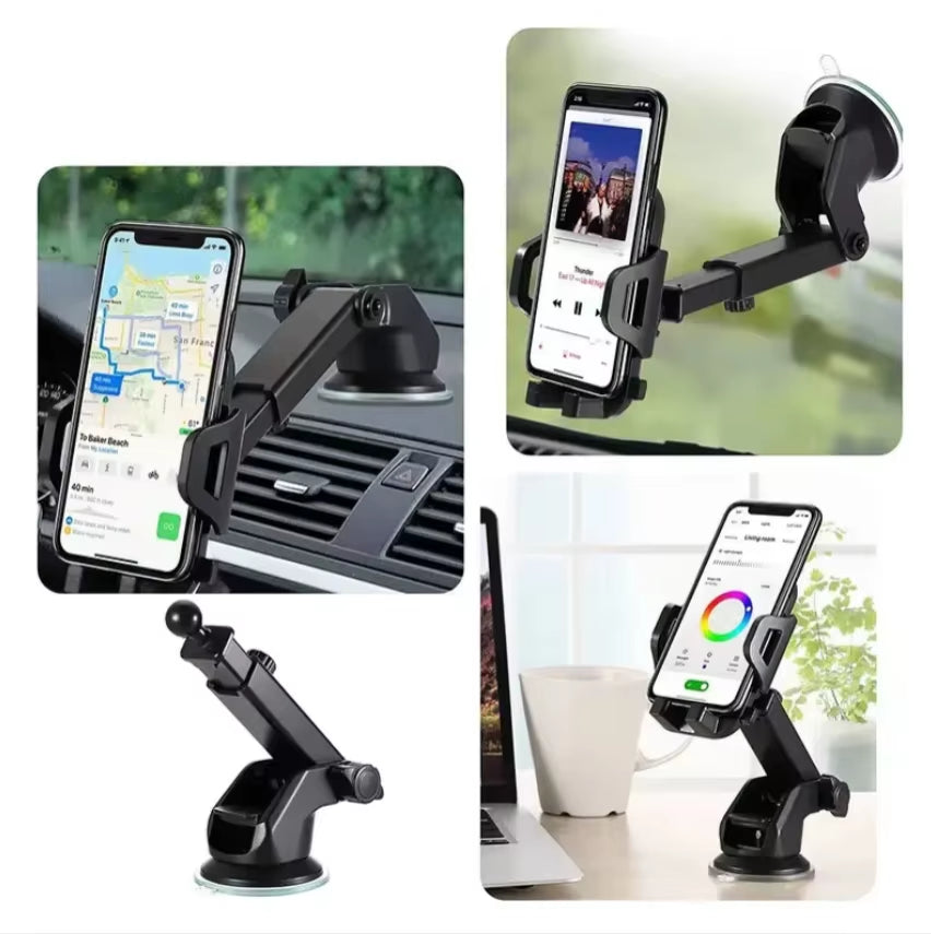 New Universal Foldable Car Dashboard Windshield Suction Clamping Mobile Cellphone Holder Stand and Convenient for Desk Usage