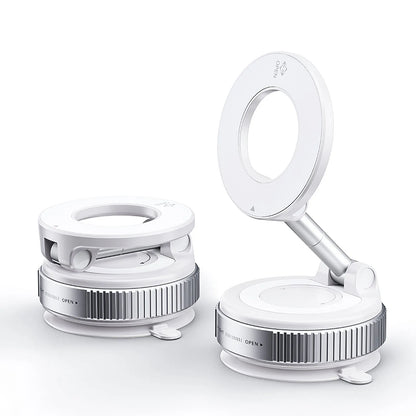 Universal 360 Rotate Vacuum Suction Cup Metal Phone Holder Zinc Alloy Magnetic Adsorption for Gym Car Wall Glass