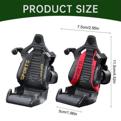 360 Degree Rotation Phone Holder Car Gravity Air Outlet Navigation Racing Seat with Belt Mobile Phone Holder