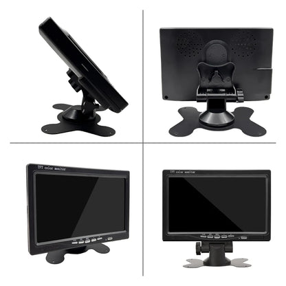 7" Car Monitor 16:9 800*480 Screen with 2 Way Video Input TFT HD Digital for Rear View Camera Parking Backup Reverse