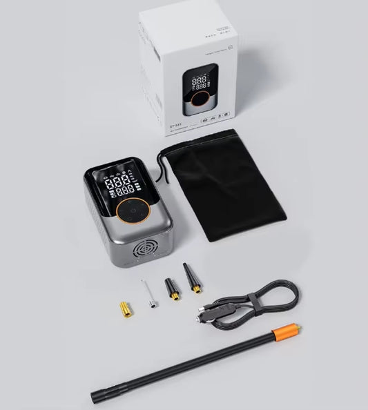 2025 Portable Wireless Electric Car Tyre Air Compressor Mini Cordless Inflatable Monitor Digital Power Bank Factory Consumers