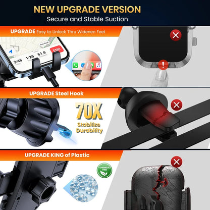 Ftvae Car Phone Holder Air Vent Car Mount [Big Phone & Thick Cases] Hands Free Cell Phone Automobile Clamp Cradles for All Phone