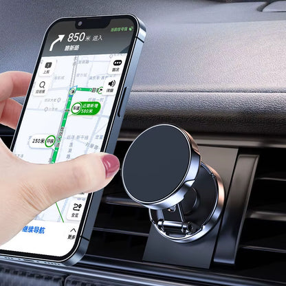 Best Seller Magnetic Car Phone Holder 720 Degree Rotation Car GPS Support Foldable Vehicle Air Mount with 6 Strong Magnets