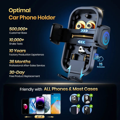 Ftvae Car Phone Holder Air Vent Car Mount [Big Phone & Thick Cases] Hands Free Cell Phone Automobile Clamp Cradles for All Phone