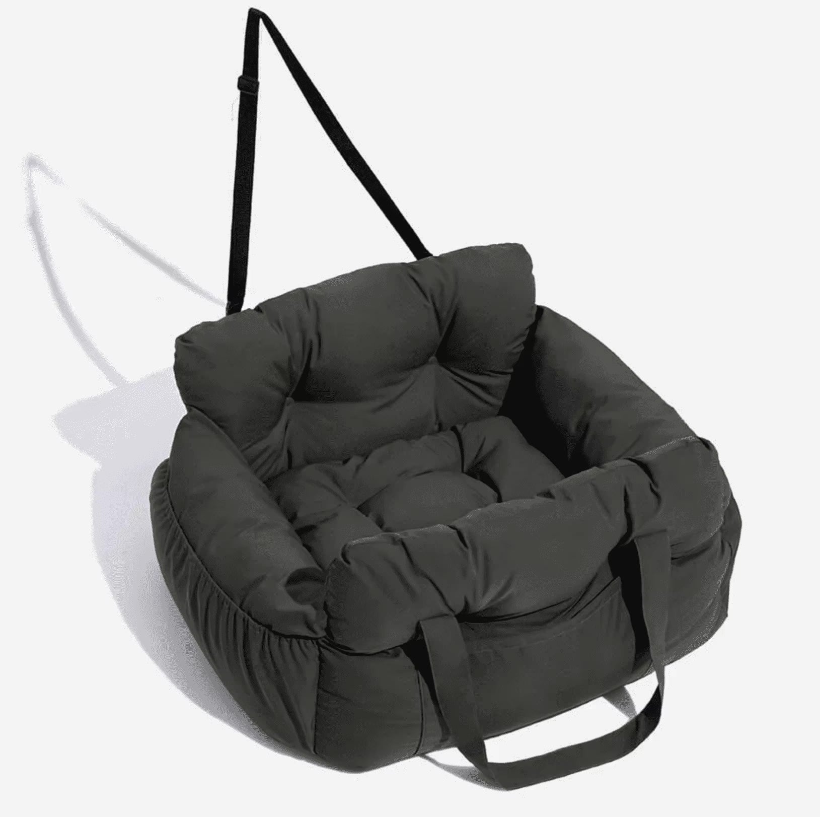 Portable Dog Car Seat Dog Travel Accessories Dual-Use Car Pet Bed Booster Seat with Handy Side Pocket for Small and Medium Dogs