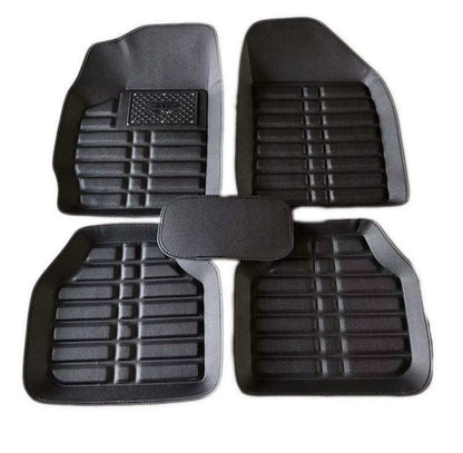 Muchkey Non Slip 5PCS Universal Car Auto Floor Mats Floor Liner Carpet PU Leather Car Floor Mats