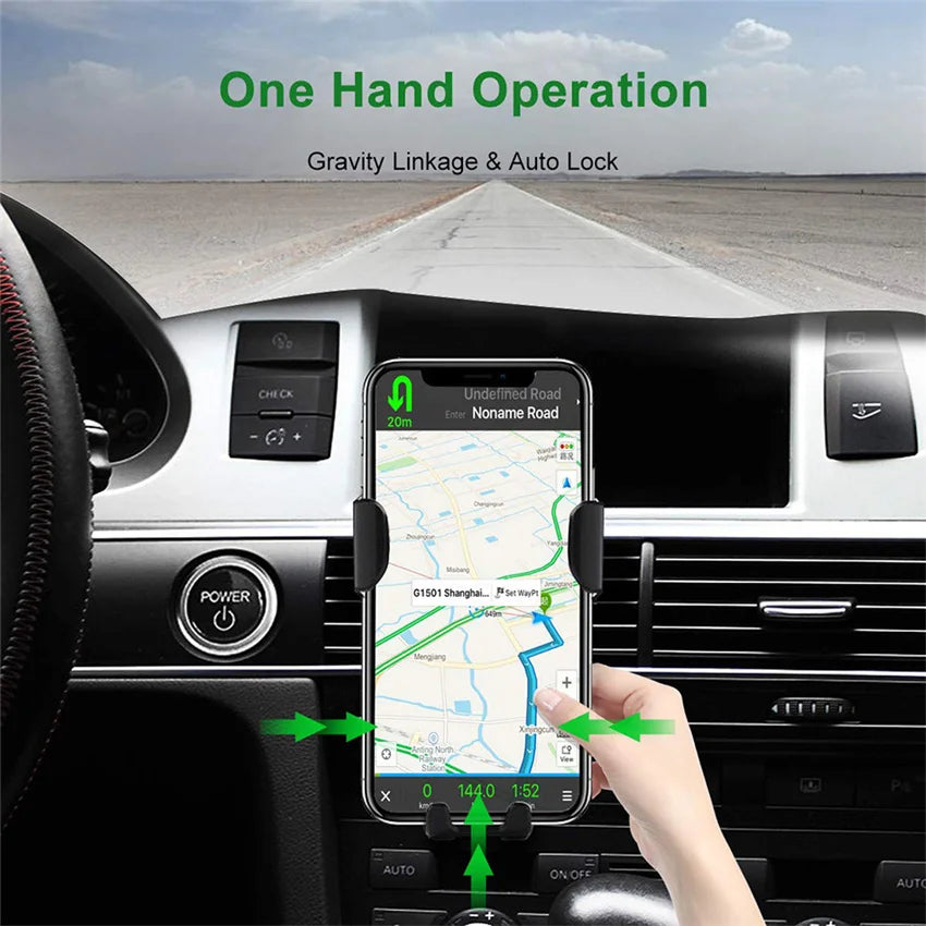 Wireless Fast Charger Car Mount Air Vent Mobile Phone Holder Charging Stand for Iphone 17 16 15 14 13 12 Pro Max Xiaomi Samsung